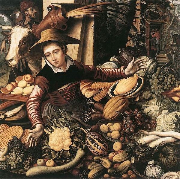 Pieter Aertsen Market Woman with Vegetable Stall china oil painting image